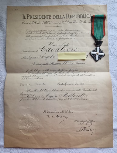 Diploma cavaliere m r - diploma,