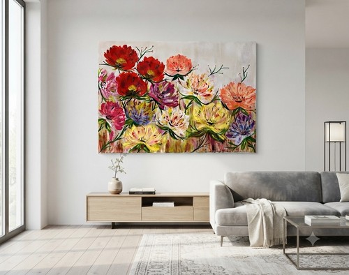 Quadro moderno dipinto mano - moderno, a