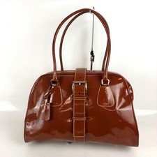 Borsa tote PRADA in pelle marrone da donna borsa a mano marca designer L36 cm P19,5 cm H22 cm