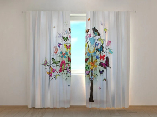 Tende albero delle - tende, farfalle