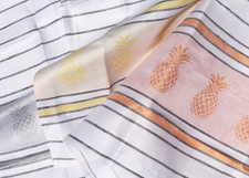 3X Strofinacci Ananas Kracht Mezzo Lino Cucina Strofinacci Frutta Set