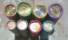 Annata ROTOLINI ITALIA  Euro 2005 1-2-5-10-20-50Cent 1€ -2€ Dante Data Visibile