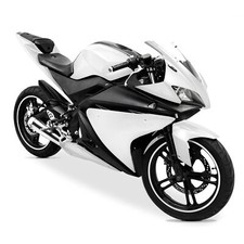 Kit carene completo (20 pannelli) bianco/nero per Yamaha YZF-R 125 08-13