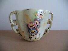 C.E.A.S Albisola made in Italy vaso ceramica decorato con fiori anni '50 cm 18,5