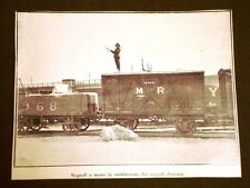 Sciopero dei trasporti nel 1911 Stazione di Waterloo Segnali mano Treni Ferrovie