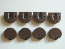 Carrello ruote per ante scorrevoli Kit 4+4  pezzi marrone