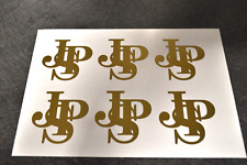 6 STICKERS  JPS     dim 1 sticker 42X44MM