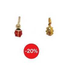 Ciondolo Coccinella Oro Giallo 18 kt 750 Portafortuna Donna Pregiato Elegante