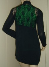 GIACCHINO MAGLIA BLU CON INSERTO IN PIZZO LEGGI LE MISURE