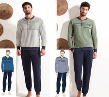 SUPER PREZZO! Pigiama uomo NOTTINGHAM manica lunga COTONE LEGGERO