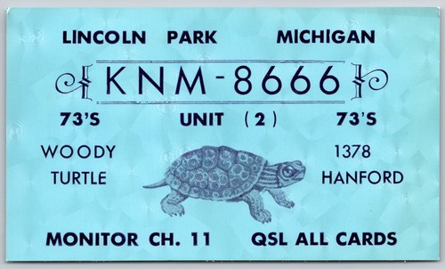Scheda qsl radio vintage - cb,