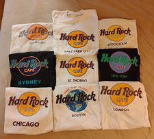 Lotto di magliette RISTAMPATE collezione International Hard Rock Cafe TAGLIA INTERA S-5XL