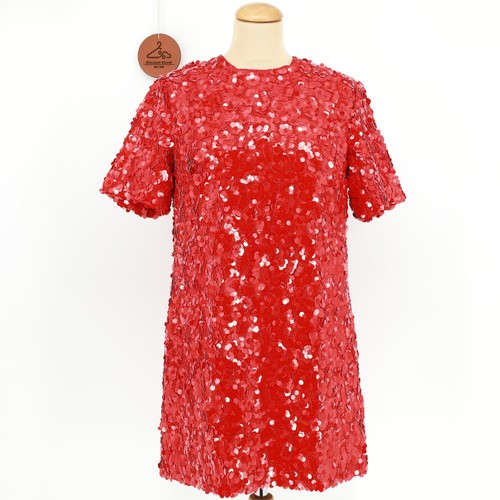 Zara rosso floreale - rosso, paillettes