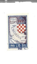marca  ASS.  NAZIONALE    INA   GIL LIRE   15    REGNO DI CRAZIA   1941