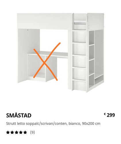 Letto singolo ikea soppalco - singolo,