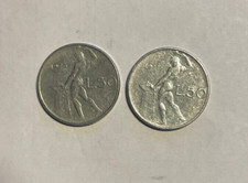 Lotto 2 Monete Lire 50 del