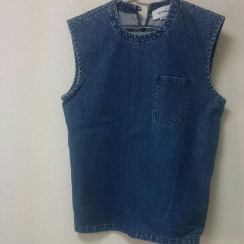 Top denim smanicato - , sunnei
