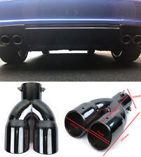 AUDI A3 A4 A5 A6 TT TERMINALI DI SCARICO ACCIAIO INOX NERO LUCIDO SLINE S3 S4 S5