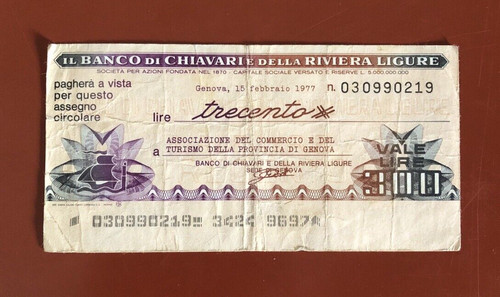 Mini assegno 300 - assegno, lire