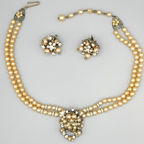 Collana orecchini clip montee - orecchini,