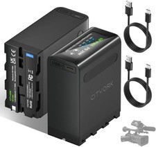 2pz batterie NP-F980 Per Fotocamera Sony F970 F975 F960 e Caricabatterie Rapido