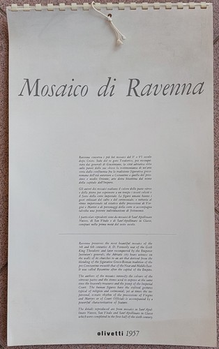 Calendario olivetti 1957 - calendario,