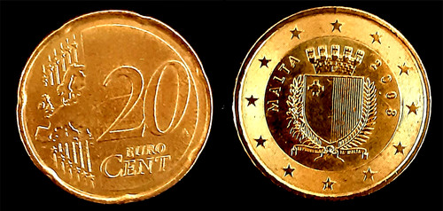 Malta moneta euro 20 - malta,