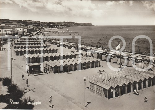 Fano spiaggia 1959 - spiaggia, (pesaro)