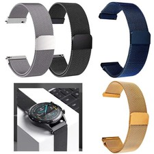 CINTURINO OROLOGIO MAGLIA MILANESE IN ACCIAIO CHIUSURA MAGNETICA 18-20-22mm BLU