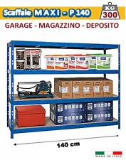 Scaffale metallo Box,Cantina,Magazzino | L.140 x P.50 x H.180 |4 Ripiani [300KG]