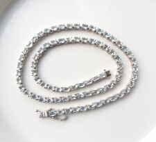 Collana tennis in argento e acquamarina