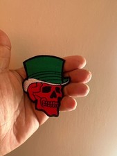 Toppa Ricamata Teschio Rosso
