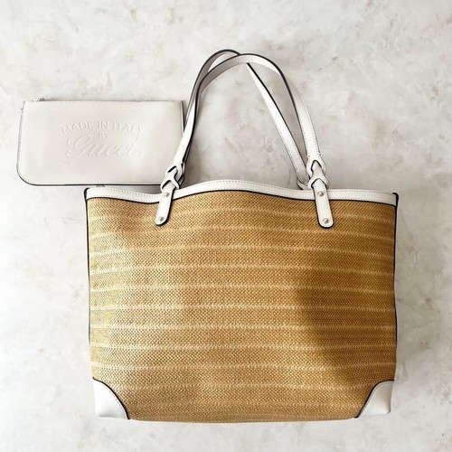 Gucci borsa tote paglia - borsa,