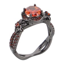  Anello nero gotico vintage