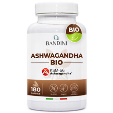 Bandini® Ashwagandha BIO KSM-66® Vegan (180 Capsule) - Qualità Premium Italiana