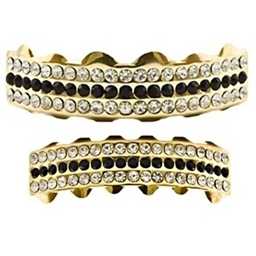 Set grillz placcato oro - set,