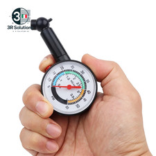 Mini Manometro Pressione Aria Gomme Ruote Auto Bici Moto Analogico Pneumatici