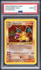1999 Pokemon 1st Edition Shadowless Charizard Base Set Holo Rare #4 PSA 10