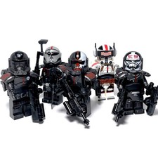 Bad Batch Minifigures Personalizzate Star Wars Clone Force 99 Elite Black Commandos
