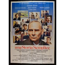 manifesto UNA STORIA SEMPLICE Volontè Tognazzi Ghini emidio greco sciascia  M271