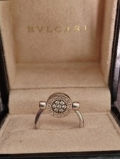 bulgari anello Reversible In Oro Bianco, Onice Nera E Brillanti