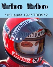 1/5 Decals per  Niki Lauda Helmet F1 1977 TB Decal TBD572