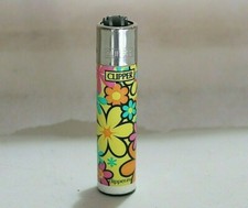 CLIPPER Lighter Collectible Flamgas Barcelona Hecho en España Psycadelic Flowers