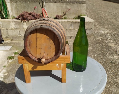 Piccola botte legno vintage - piccola,