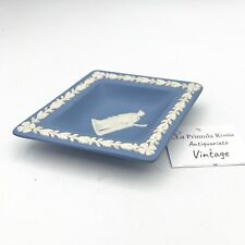 Piattino in porcellana Inglese Wedgwood Celeste Azzurro Vintage Vassoietto Rombo
