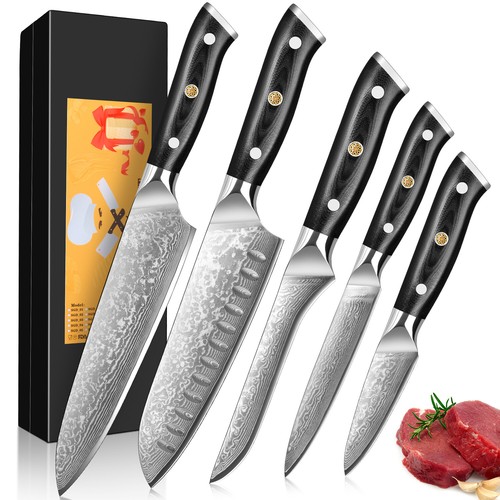 Coltello cucina damascato - coltello,