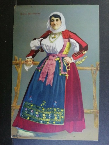 Cartolina costumi sardi - cartolina,
