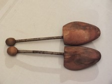 Coppia di tendiscarpe in legno vintage anni '40 cm30