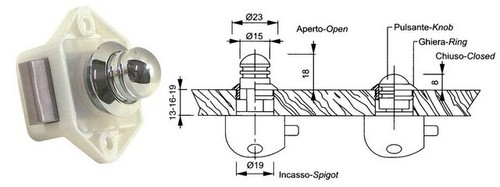 Chiusura pulsante sportello - a,