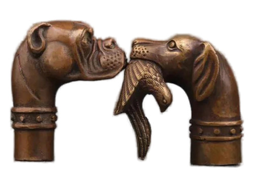 Statue testa cane bronzo - 2,
